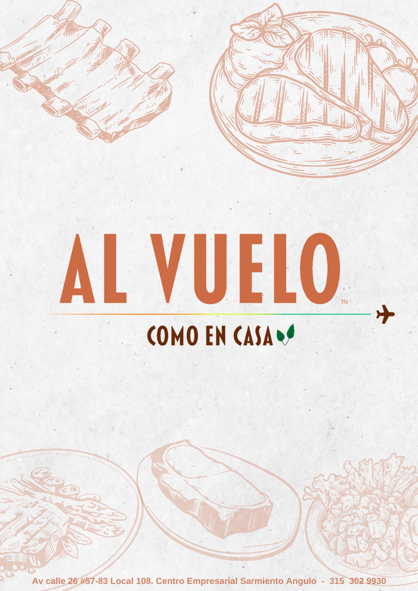 Carta de Al Vuelo · Como en Casa — Ciudad Empresarial Sarmiento Angulo, Bogotá